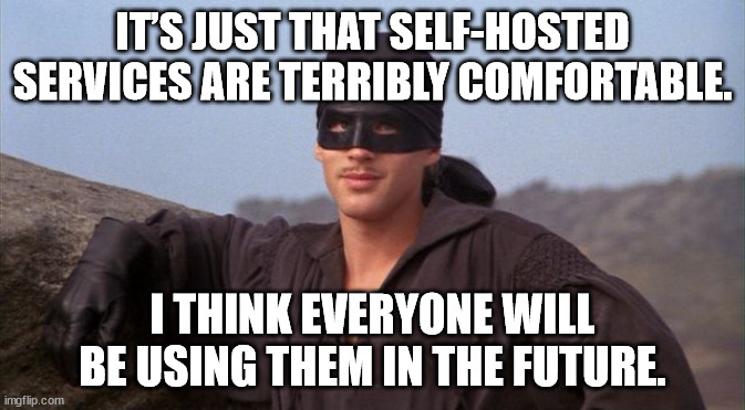 self-hosted services are terribly comfortable